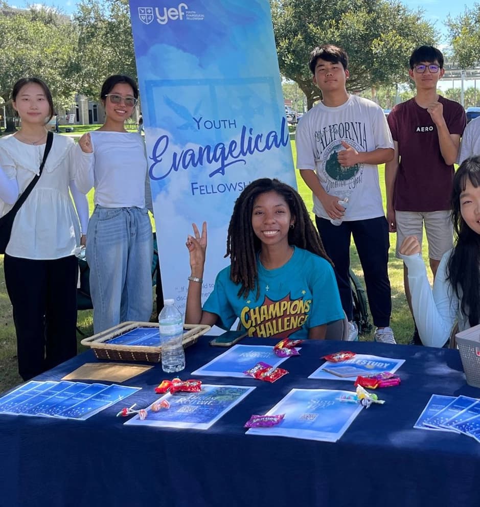 YEF Orlando students at a fellowship gathering event